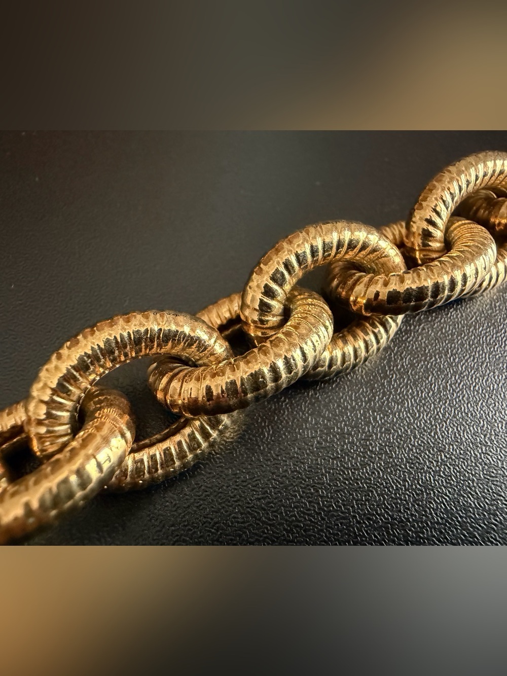 BELLEZZA 18K GOLD-PLATED TEXTURED DOUBLE-LINK CHAIN BRACELET